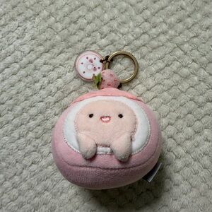 Cute Pink Plush Keychain miniso